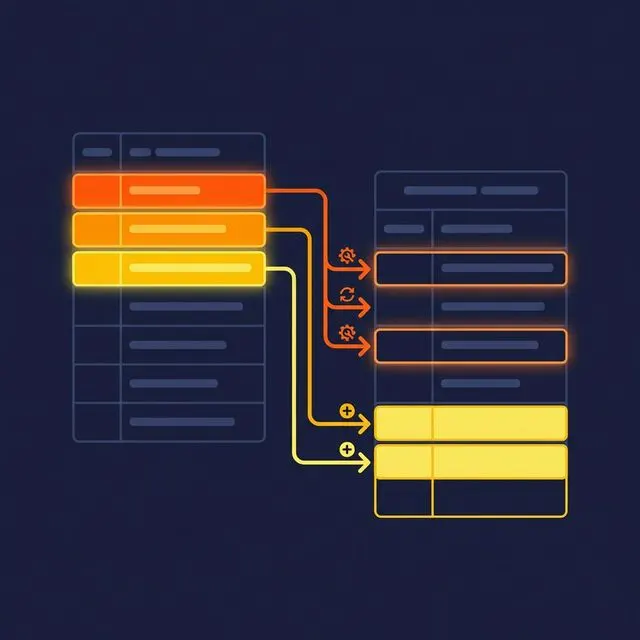 Merge pattern: staging records matched against target by business key, updating or inserting